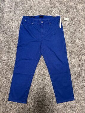 NWT Blue Talbots Slimming Straight Crop Jean